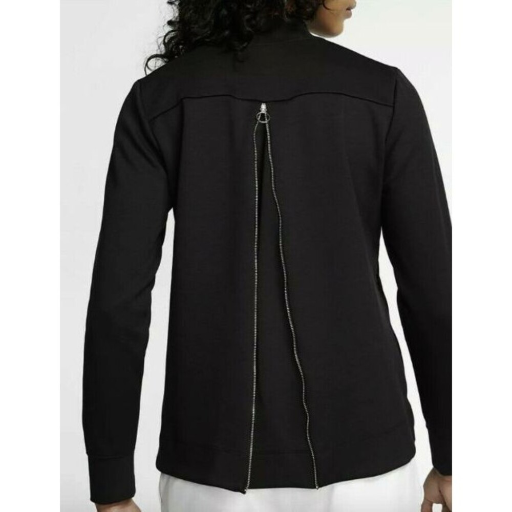 Nike Sweater Women Medium Black Dri-Fit Pullover Fairway Mock Neck Golf UPF 40+